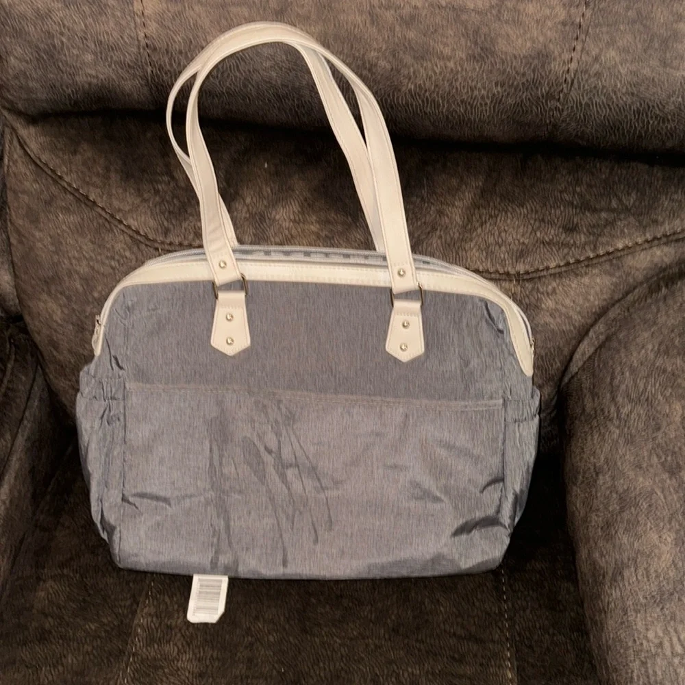 Gray Bananafish studio nylon diaper bag‎ w/changing pad